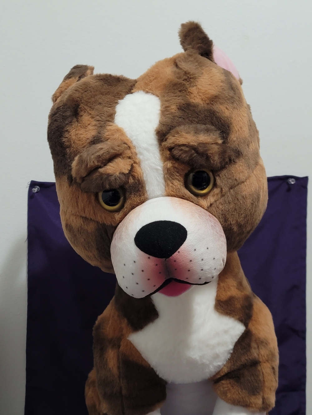 Plush Brown and White Dog - Soft Pet Plush